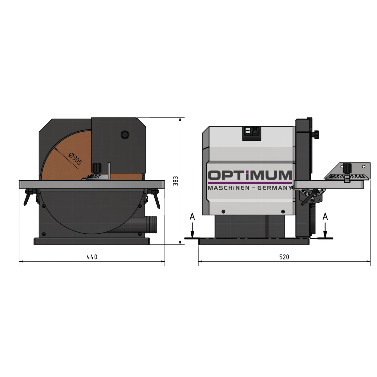 STÜRMER Tellerschleifmaschine Optimum OPTIgrind GB 305D