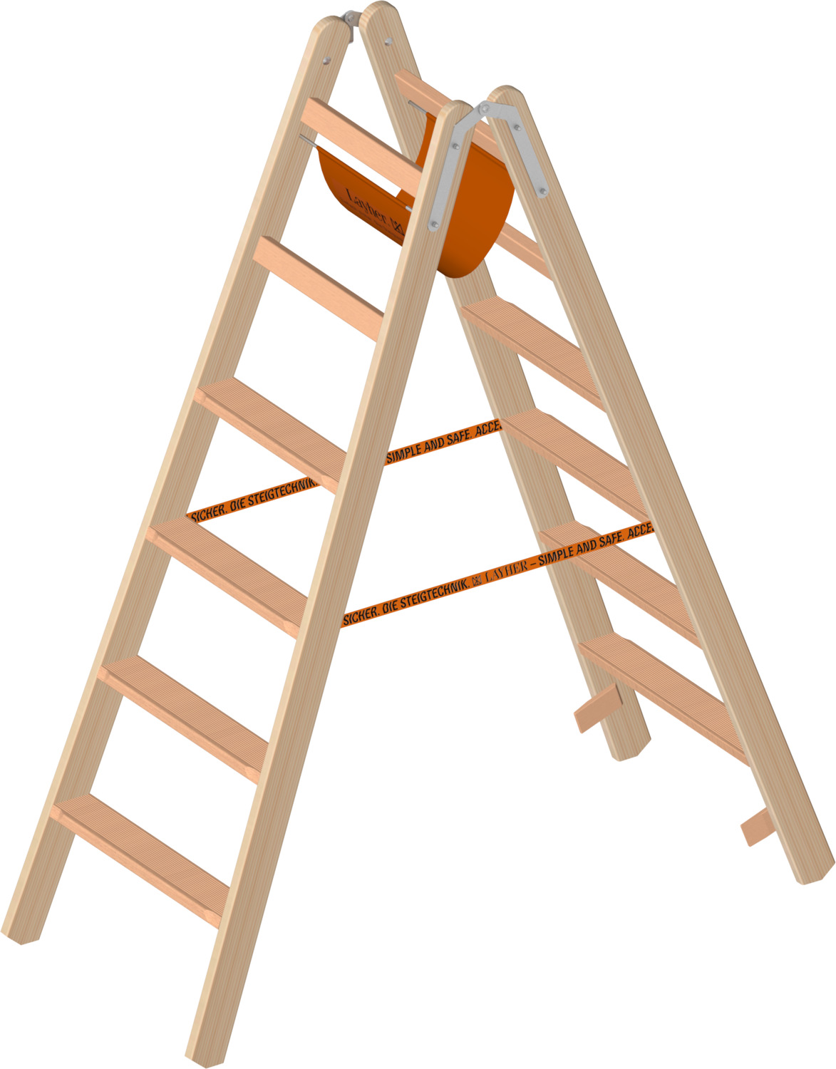 LAYHER Holzstehleiter mit Stufen 1020 LAYHER Holzstehleiter mit Stufen 1020