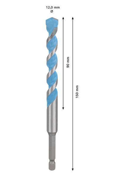 BOSCH EXPERT HEX-9 Multi Construction Bohrer, 12 x 90 x 150 mm