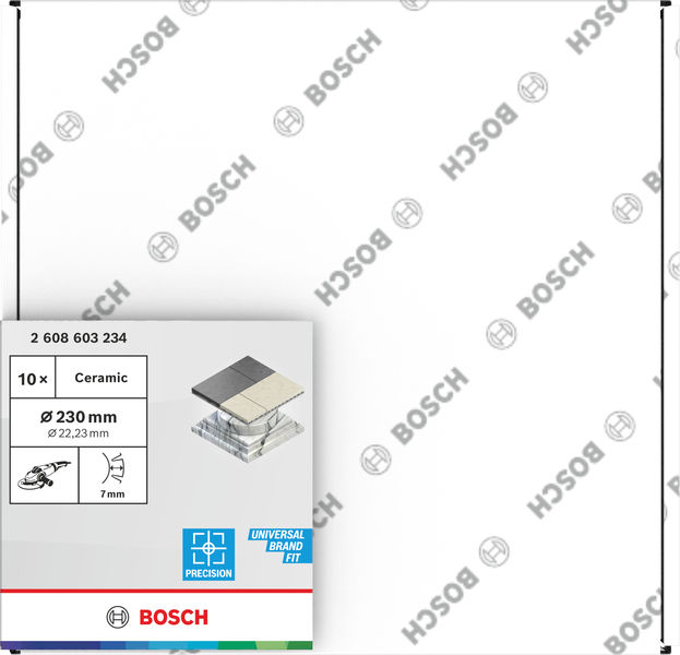 BOSCH Ceramic Trennscheibe, 180 x 7 mm, Bohrung 22,23 mm, 10-tlg.