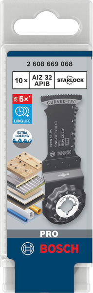 BOSCH PRO AIZ 32 APIB Blatt für Multifunktionswerkzeuge, 32 x 50 mm, 10-tlg.