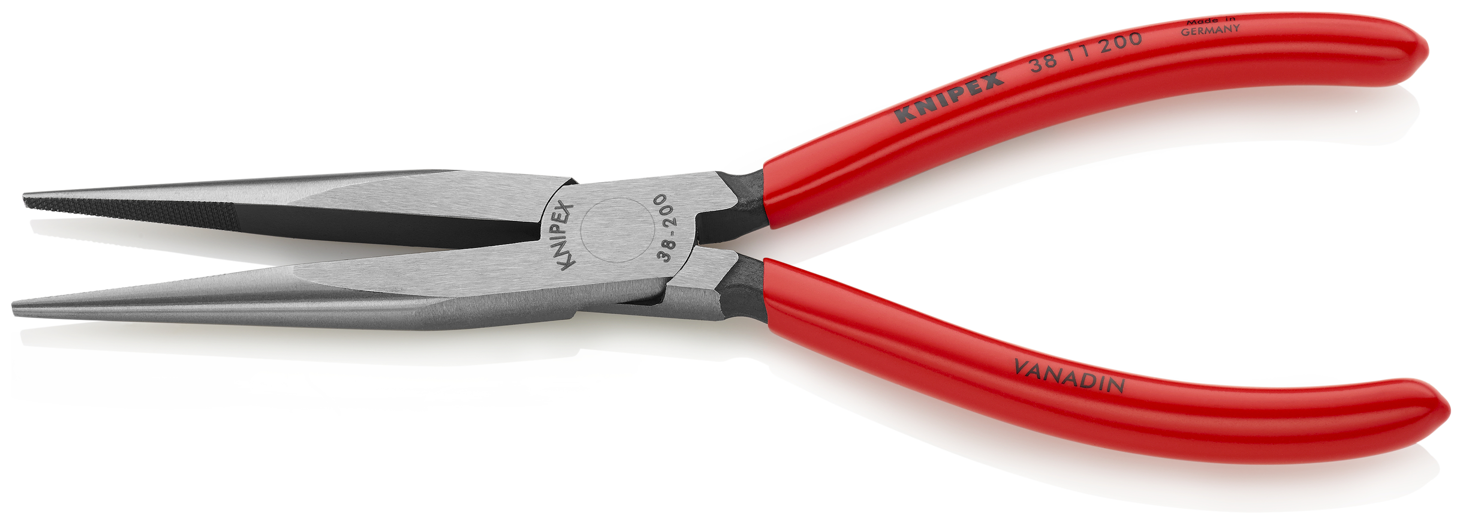 KNIPEX KNIPEX 38 11 200 Mechanikerzange 200 mm schwarz atramentiert mit Kunststoff überzogen poliert