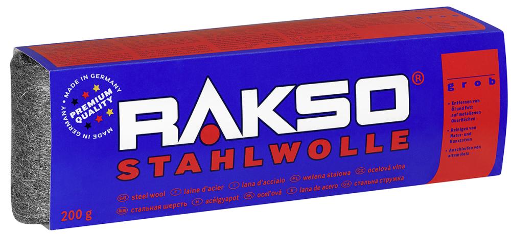 RAKSO Stahlwolle Gr. 3 grob, EK 200 g Rakso RAKSO Stahlwolle Gr. 3 grob, EK 200 g Rakso