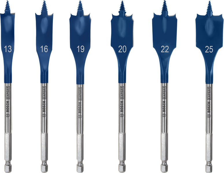 BOSCH EXPERT Self Cut Speed Flachfräsbohrer-Set, 13/16/19/20/22/25/25/32, 6?tlg. BOSCH EXPERT Self Cut Speed Flachfräsbohrer-Set, 13/16/19/20/22/25/25/32, 6?tlg.