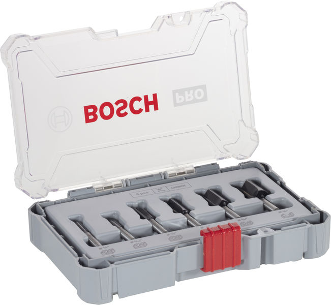 BOSCH PRO Nutfräser-Set, Schaft 1/4", 6-tlg