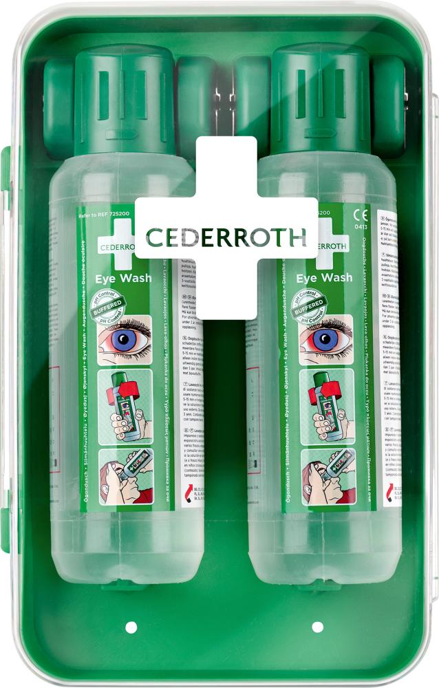CEDERROTH Eye-Wash-Cabinet, 2 x 500ml CEDERROTH Eye-Wash-Cabinet, 2 x 500ml