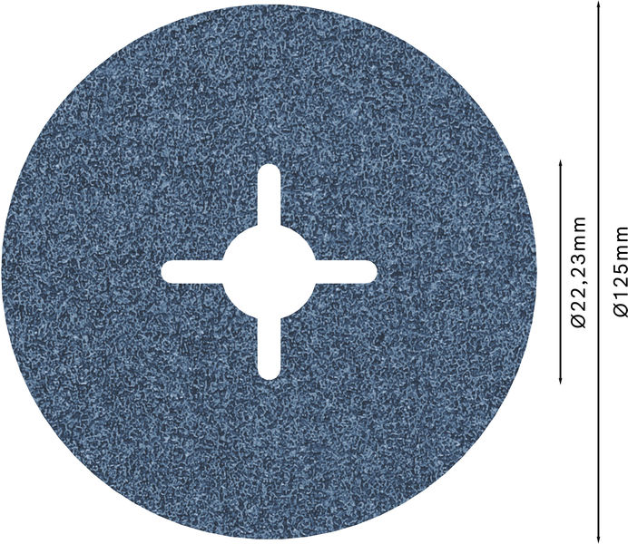 BOSCH PRO R574 Fiberscheibe, 125 mm, G60