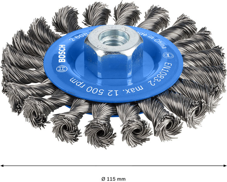 BOSCH PRO Metal heavy Scheibenbürste, 115 x 0,5 mm, Gewinde