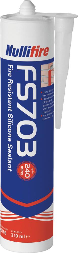 NULLIFIRE Silikondichtstoff FS 703 Feuerwiderstandsfähig 1-Komponentig weiß 310ml NULLIFIRE