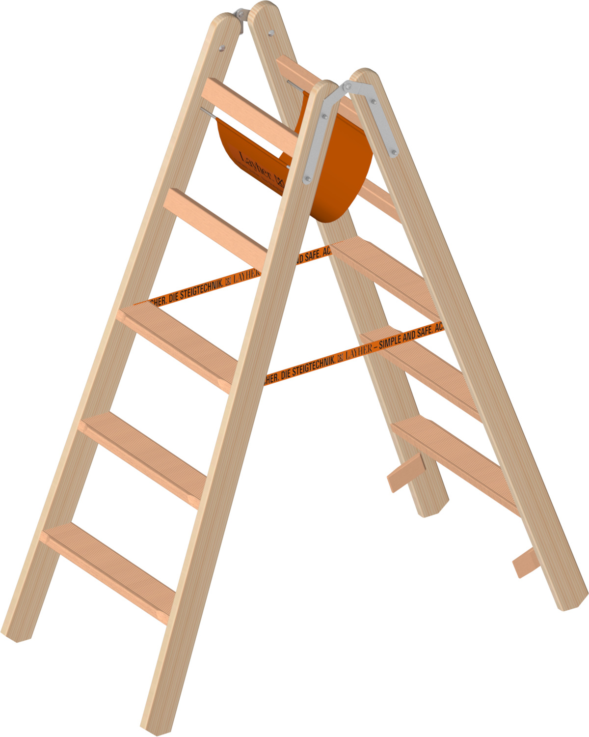 LAYHER Holzstehleiter mit Stufen 1020