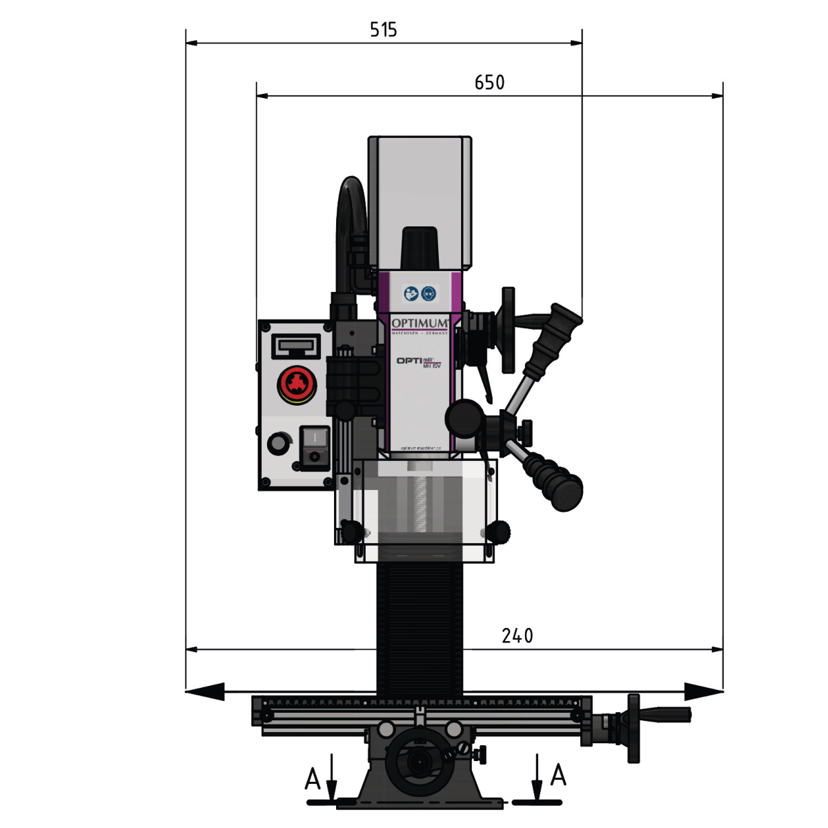 STÜRMER Bohr- und Fräsmaschine Optimum OPTImill MH 15V STÜRMER Bohr- und Fräsmaschine Optimum OPTImill MH 15V