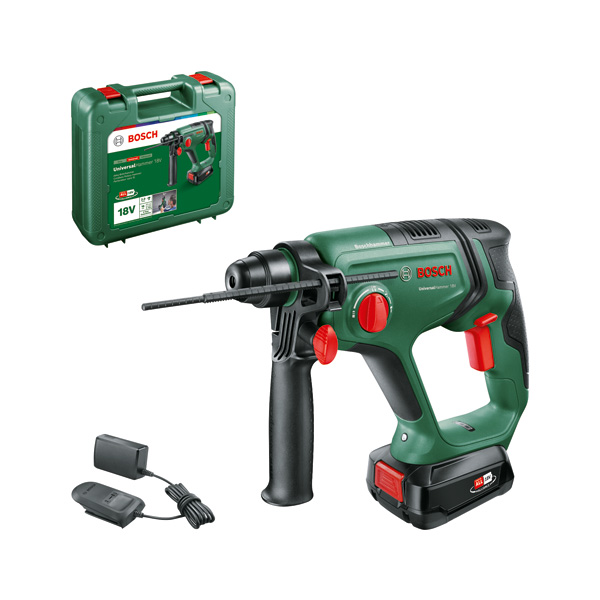 BOSCH Akku-Bohrhammer UniversalHammer 18V, 1 Akku PBA 18 V 2.5 Ah, Tragekoffer