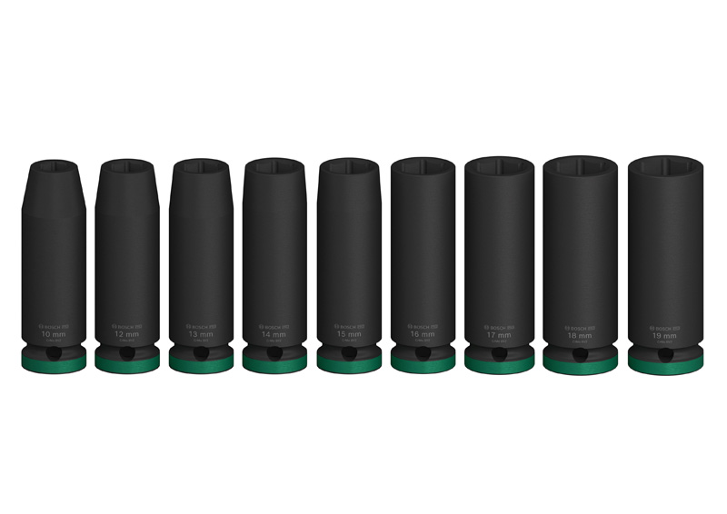 BOSCH PRO Impact Steckschlüsselsatz Set, 1/2", tief, 9-tlg. BOSCH PRO Impact Steckschlüsselsatz Set, 1/2", tief, 9-tlg.