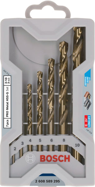 BOSCH PRO Metal HSS-G Spiralbohrer Set, 7-tlg. BOSCH PRO Metal HSS-G Spiralbohrer Set, 7-tlg.