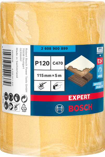 BOSCH EXPERT C470 Schleifband, 115mmx5m, K120, keine Löcher