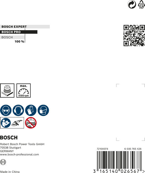 BOSCH PRO Metal heavy Topfbürste, 90 x 0,8 mm, Gewinde