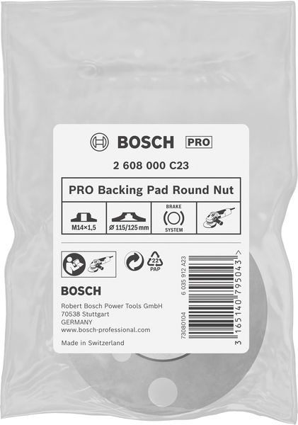 BOSCH PRO Stützteller Round Nut, M14, 115; 125 mm
