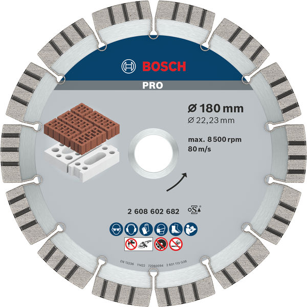 BOSCH PRO Abrasive Diamanttrennscheibe, 180 x 22,23 mm
