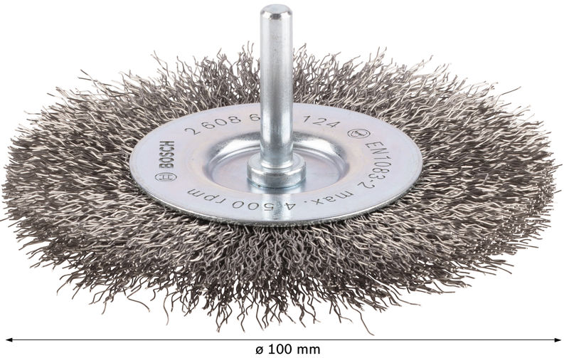 BOSCH PRO Stainless Steel clean Scheibenbürste, gerader Schaft, 100 x 0,3 mm