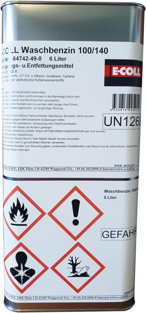 E-COLL Waschbenzin 6L Kanister Lagerbesorgung E-COLL E-COLL Waschbenzin 6L Kanister Lagerbesorgung E-COLL