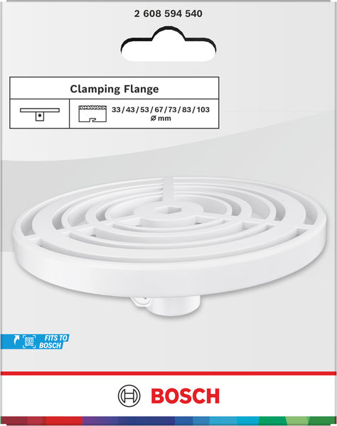 BOSCH Aufspannflansch für Brick and Soft Tile Lochsäge, 33-103 mm BOSCH Aufspannflansch für Brick and Soft Tile Lochsäge, 33-103 mm