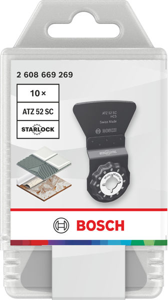 BOSCH ATZ 52 SC Multi Material Tauchsägeblatt, Starlock, 52 x 26 mm, 10-tlg.