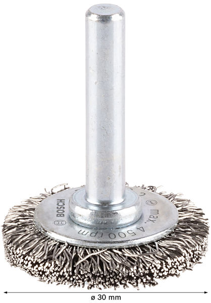 BOSCH PRO Stainless Steel clean Scheibenbürste, gerader Schaft, 30 x 0.3 mm