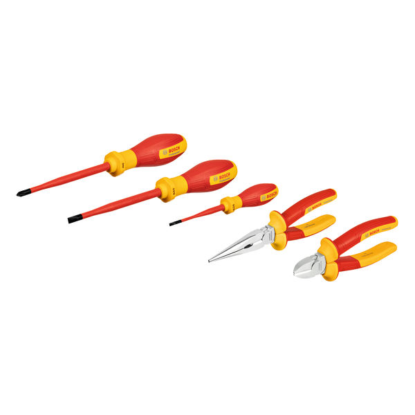 BOSCH VDE Set mit verschiedenen Handwerkzeugen, 5-teilig BOSCH VDE Set mit verschiedenen Handwerkzeugen, 5-teilig