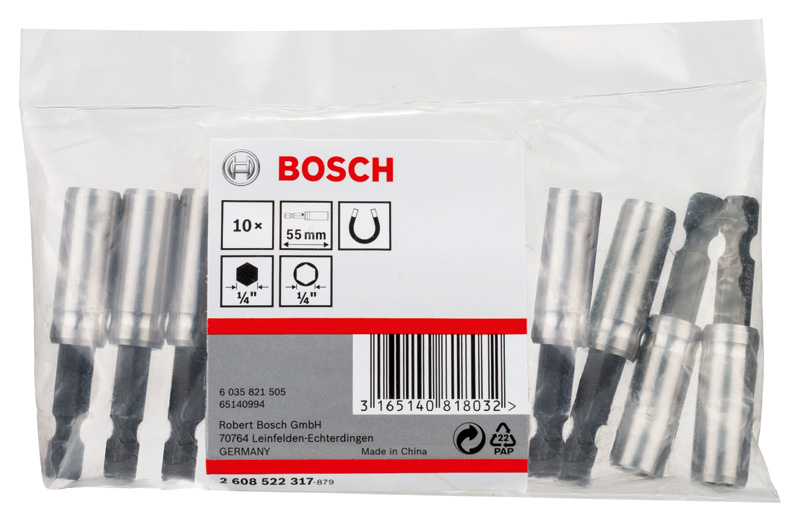 BOSCH Universalhalter magnetisch, Für Bohrmaschinen/Schrauber, 10 Stück BOSCH Universalhalter magnetisch, Für Bohrmaschinen/Schrauber, 10 Stück