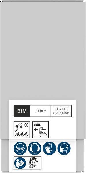 BOSCH PRO Metal thick and thin T123XF Stichsägeblatt, 100 mm, 100-tlg.