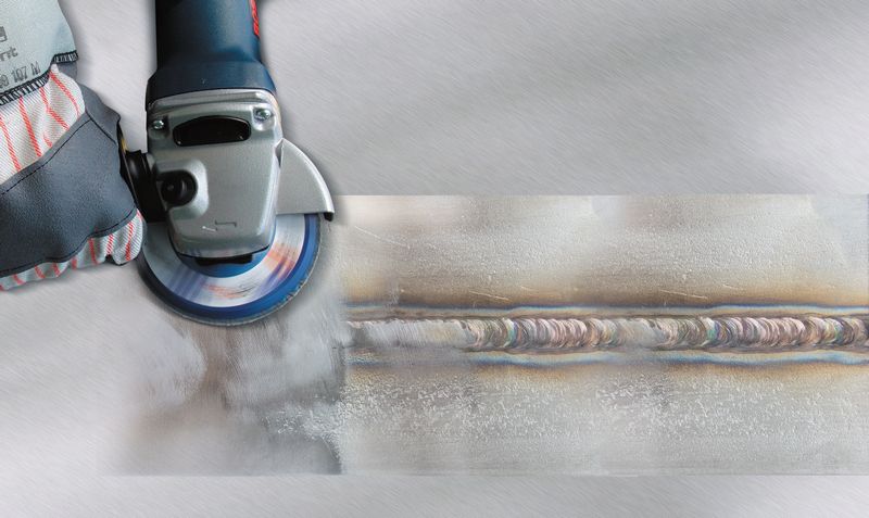 BOSCH Fächerschleifscheibe X551 Expert for Metal, gewinkelt, 115 mm, 120, Glasgewebe