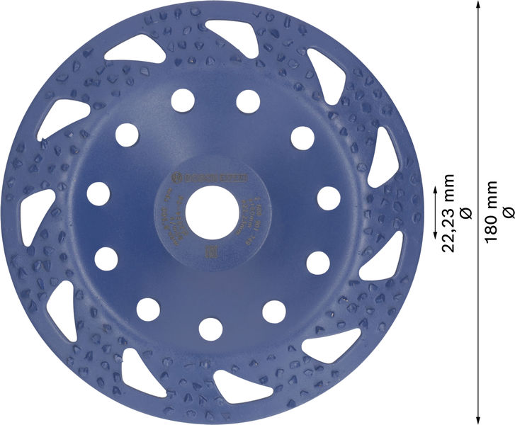 BOSCH EXPERT Multi Material Carbide-Topfscheibe grob, angeschrägt, 180 mm, 22,23 mm BOSCH EXPERT Multi Material Carbide-Topfscheibe grob, angeschrägt, 180 mm, 22,23 mm