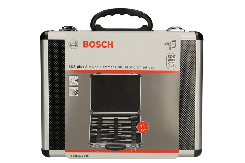 BOSCH 11-tlg. Meißel- und Hammerbohrer-Set SDS plus-3, 5-12 mm