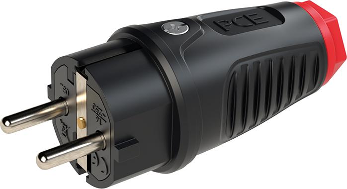 PCE Schutzkontaktstecker IP54 Vollgummi 16A / 250V AC / 3p (2P+E) PCE Schutzkontaktstecker IP54 Vollgummi 16A / 250V AC / 3p (2P+E)