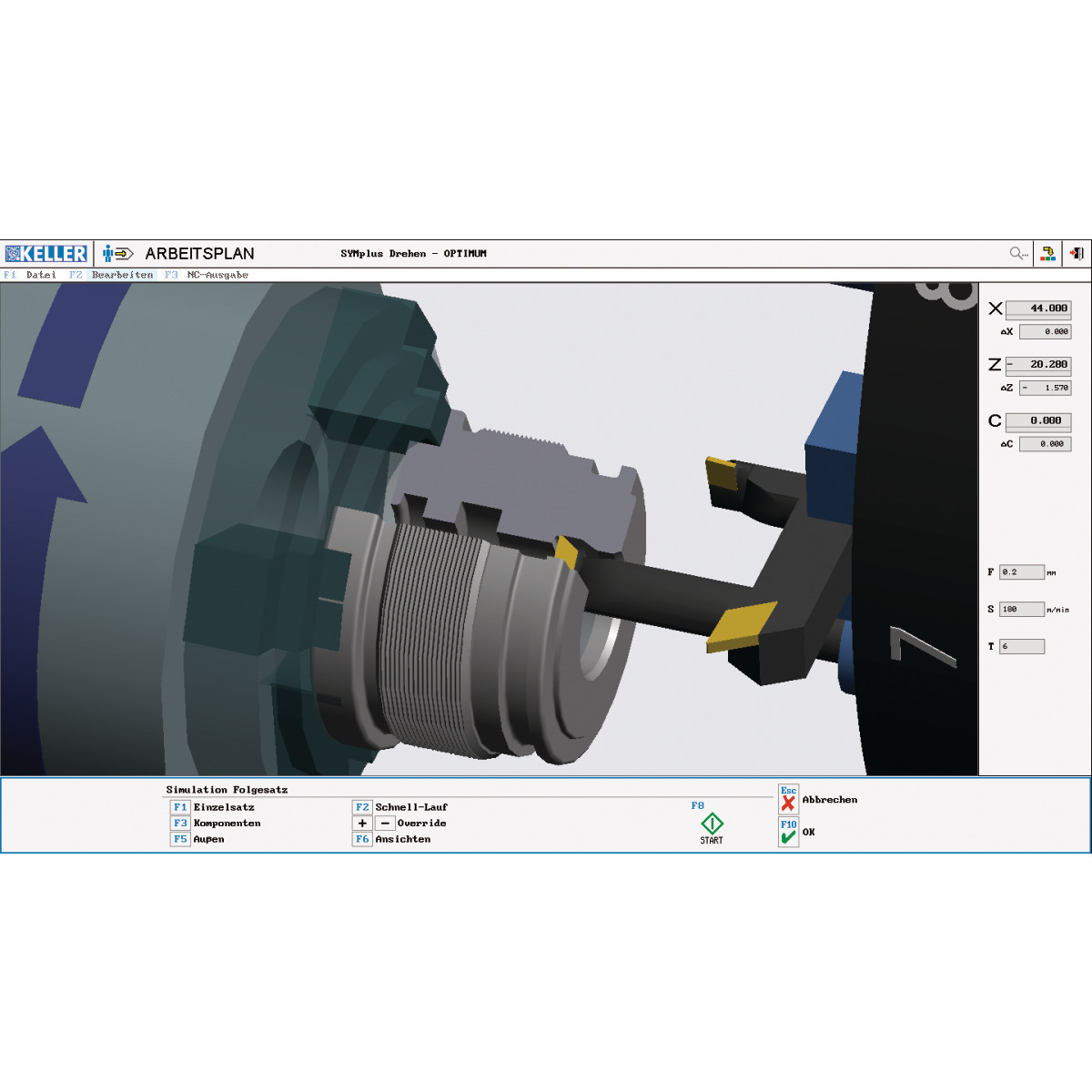 STÜRMER CNC-Software Optimum KELLER SYMplus plusCARE™ Drehen STÜRMER CNC-Software Optimum KELLER SYMplus plusCARE™ Drehen