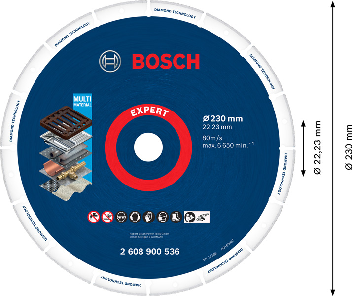 BOSCH EXPERT Diamond Metal Wheel Trennscheibe, 230 x 22,23 mm