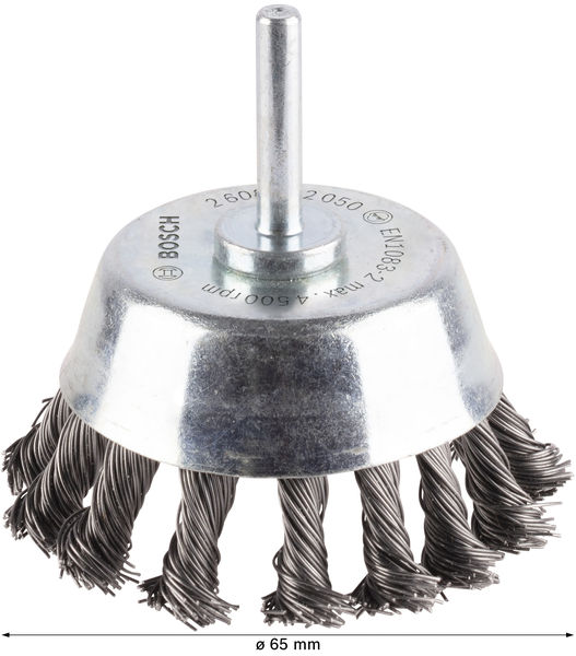 BOSCH PRO Metal heavy Topfbürste, gerader Schaft, 65 x 0,5 mm BOSCH PRO Metal heavy Topfbürste, gerader Schaft, 65 x 0,5 mm