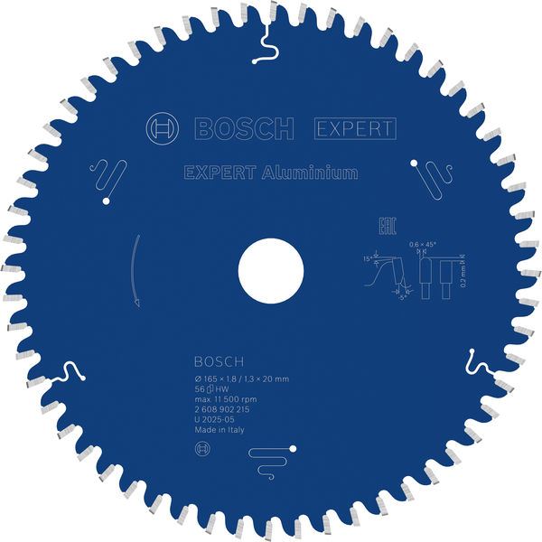 BOSCH EXPERT Aluminium Kreissägeblatt, 165x20 mm, Z56