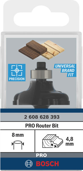 BOSCH PRO Profilfräser klassisch, R 4,8, Schaft 8 mm