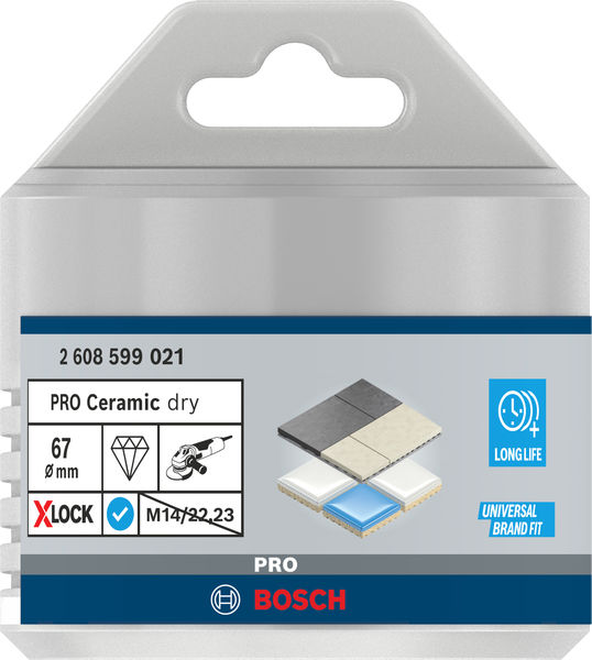 BOSCH PRO Ceramic dry Trockenbohrkrone, 67 x 35 mm, X-Lock BOSCH PRO Ceramic dry Trockenbohrkrone, 67 x 35 mm, X-Lock