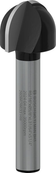 BOSCH PRO Hohlkehlfräser, R 5/16", Schaft 1/4"