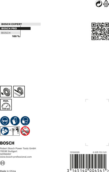 BOSCH PRO Metal clean Scheibenbürste, zylindrischer Schaft, 100 x 0,3 mm