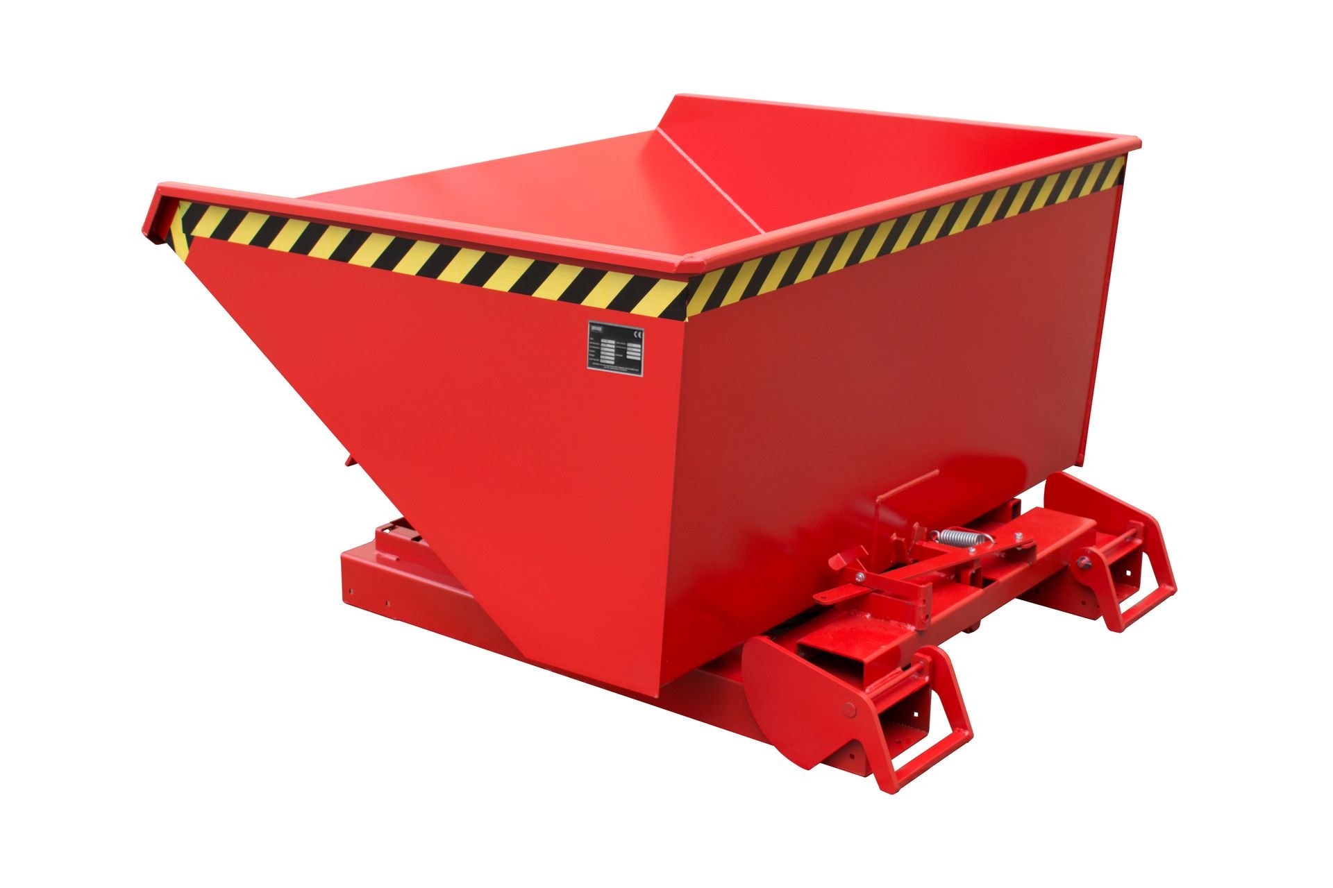 BAUER Kippbehälter 4A 900, lackiert, RAL 3000 Feuerrot