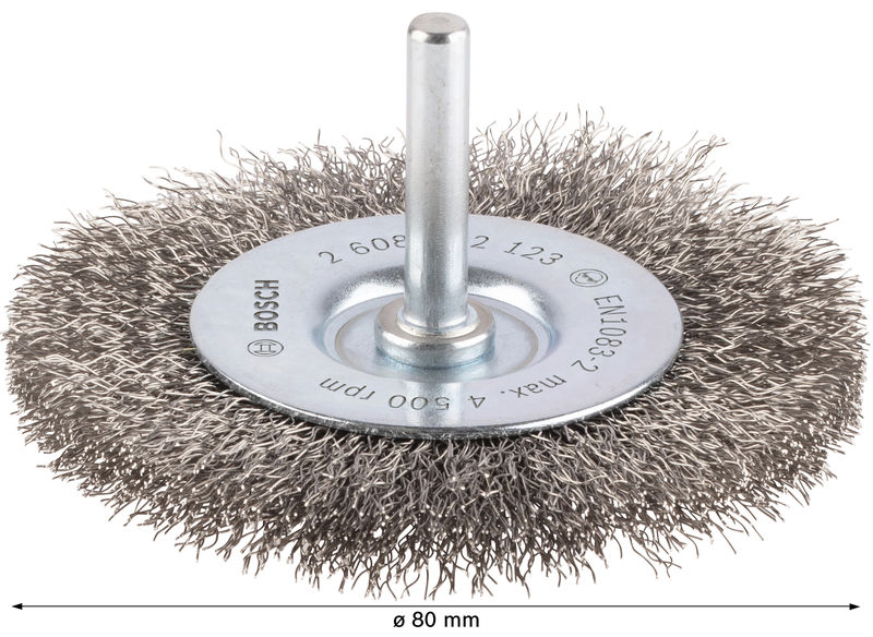 BOSCH PRO Stainless Steel clean Scheibenbürste, gerader Schaft, 80 x 0,2 mm BOSCH PRO Stainless Steel clean Scheibenbürste, gerader Schaft, 80 x 0,2 mm