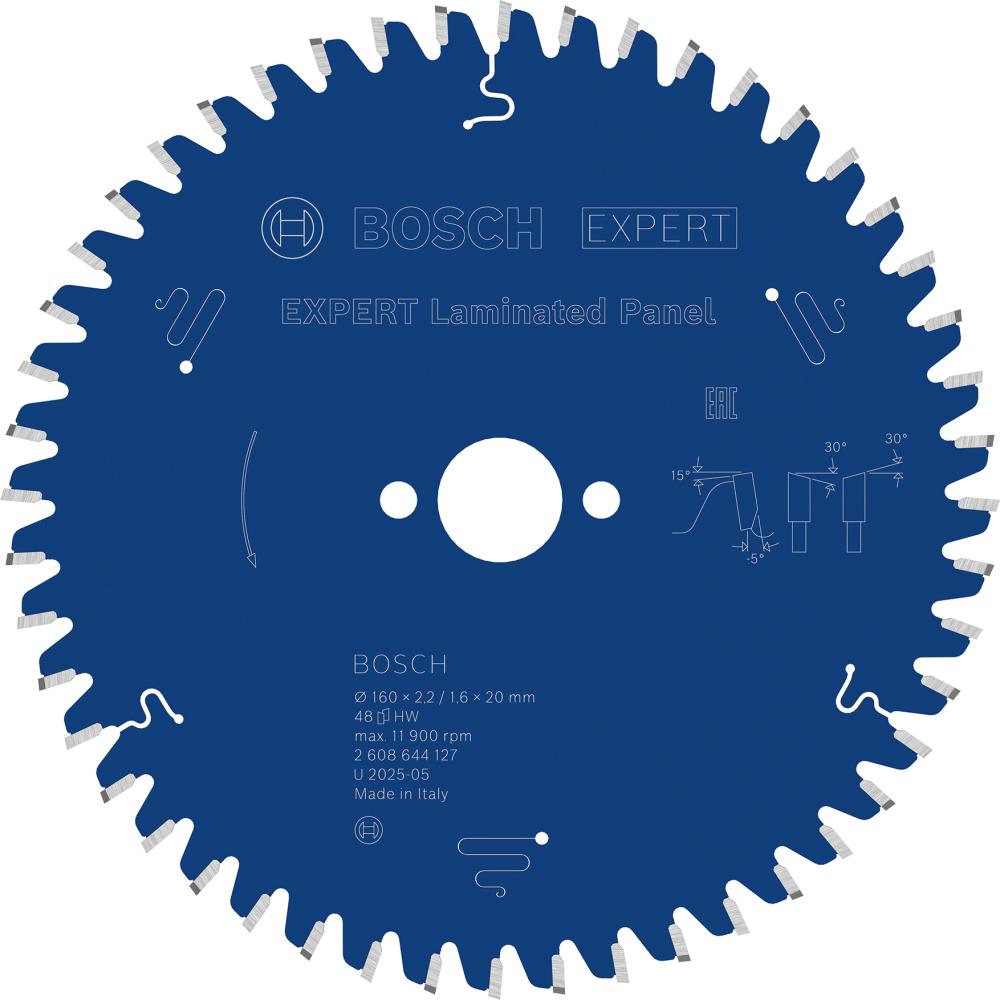 BOSCH EXPERT Laminated Panel Kreissägeblatt, 160x2,2/1,6x20 mm, Z48