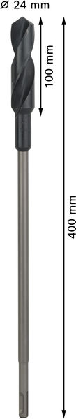 BOSCH PRO Wood HSS Installationsbohrer, 24 x 100 x 400 mm, SDS plus