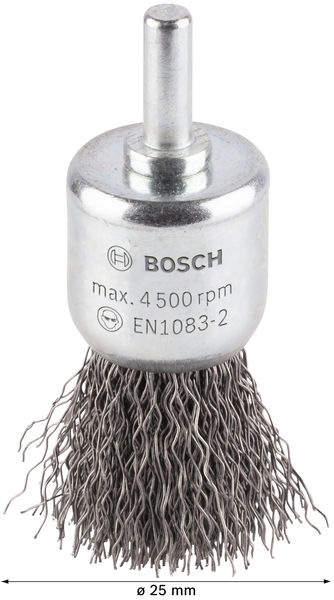 BOSCH PRO Metal clean Topfbürste, zylindrischer Schaft, 25 x 0,3 mm BOSCH PRO Metal clean Topfbürste, zylindrischer Schaft, 25 x 0,3 mm