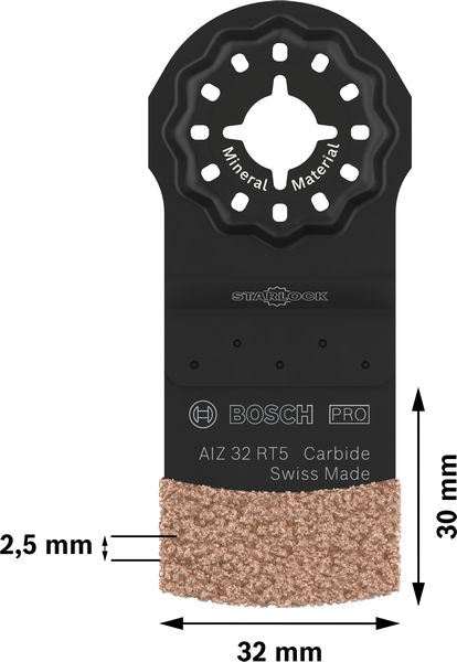 BOSCH PRO AIZ 32 RT5 Blatt für Multifunktionswerkzeuge, 2,5 x 32 mm