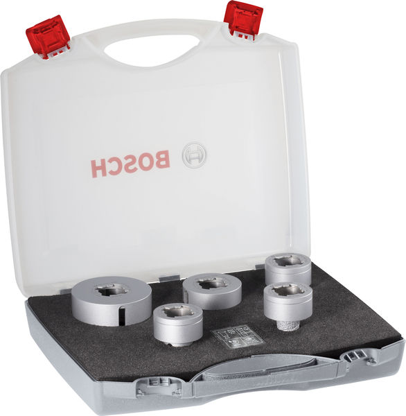 BOSCH PRO Ceramic dry X-Lock Bohrkronen-Set, 68x33, 51x33, 35x33, 25x33, 20 mm, 5-tlg. BOSCH PRO Ceramic dry X-Lock Bohrkronen-Set, 68x33, 51x33, 35x33, 25x33, 20 mm, 5-tlg.