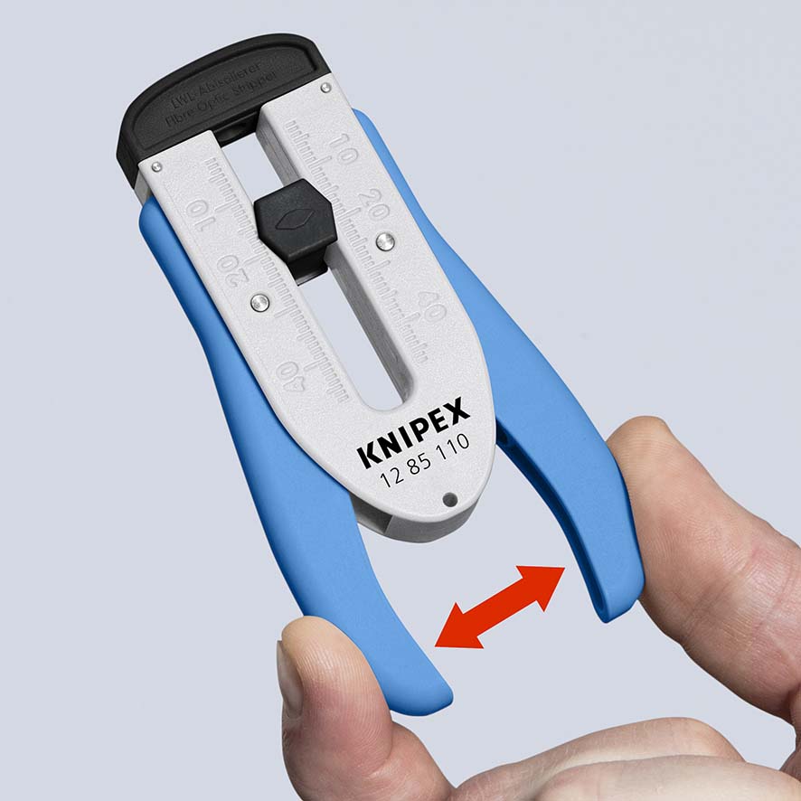 KNIPEX KNIPEX 12 85 110 SB Abisolierwerkzeug für Glasfaserkabel 190 mm KNIPEX KNIPEX 12 85 110 SB Abisolierwerkzeug für Glasfaserkabel 190 mm